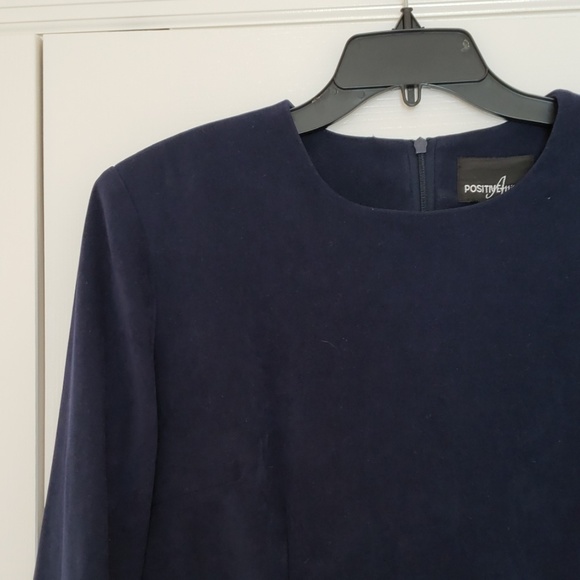 Pretty Navy Faux Suede Dress - Picture 2 of 8